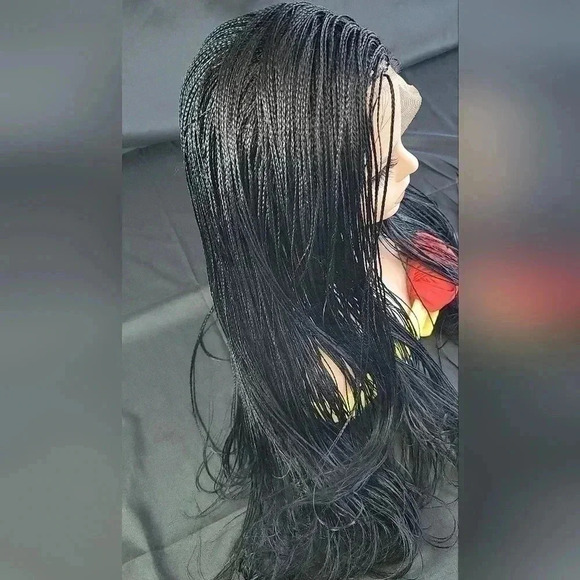 100% Handmade Micro Millions Braided wigs black wig,  NWT,  yassine - Picture 14 of 17